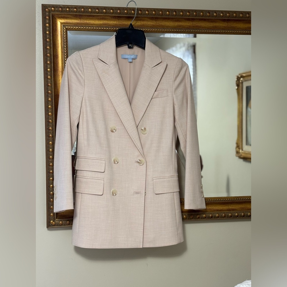 Antonio Melani Tailored Blazer Cream Size 0 Double Breasted